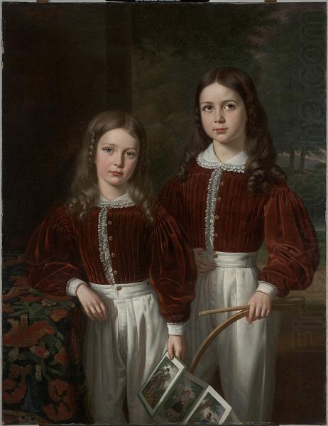 unknow artist Portrait of Two Children, Probably the Sons of M. Almeric Berthier, comte de LaSalle china oil painting image